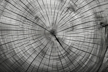 Warm Gray Cut Wood Texture Detailed in Black and White