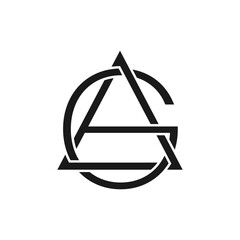 Logo letter AG  or GA - obrazy, fototapety, plakaty