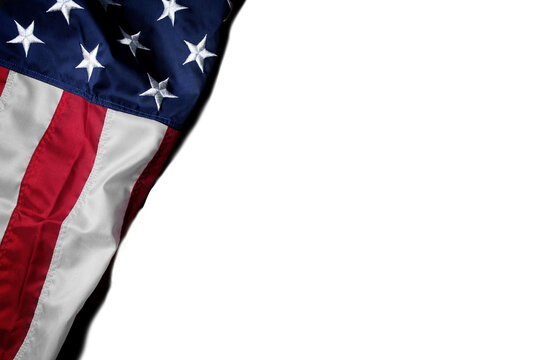 Flag of The USA on clean background with space for text