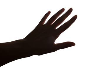 Hands raising up to the sky isolated