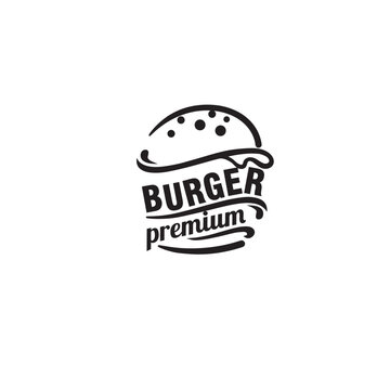 burger fast food logo design logo vector illustration