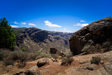 Gran Canaria. Hiking to the Roque Nublo Rock Formation.