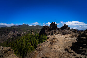 Gran Canaria. Hiking to the Roque Nublo Rock Formation.