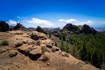 Gran Canaria. Hiking to the Roque Nublo Rock Formation.
