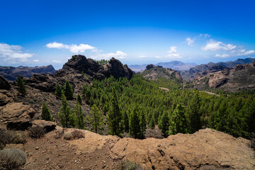 Gran Canaria. Hiking to the Roque Nublo Rock Formation.