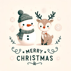 merry christmas snowman