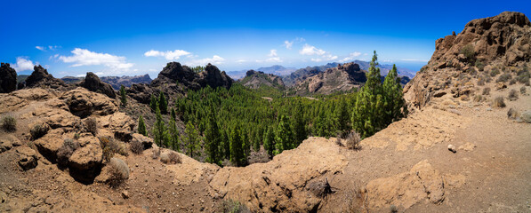 Gran Canaria. Hiking to the Roque Nublo Rock Formation.