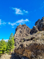 Gran Canaria. Hiking to the Roque Nublo Rock Formation.