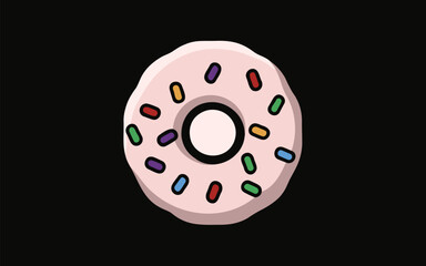 donut isolated on white vector illustration