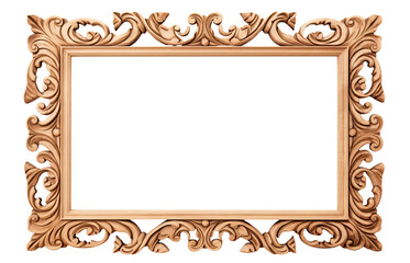 Wooden rectangular frame, cut out