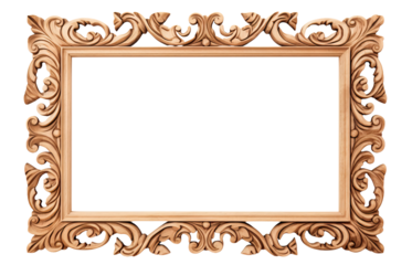 Wooden rectangular frame, cut out