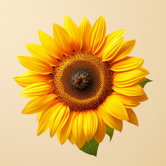Obraz premium art image of the single sunflower realistic