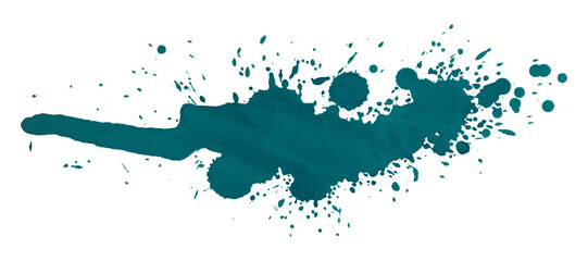 Obraz premium Green watercolor background. Artistic hand paint. Isolated on transparent background.