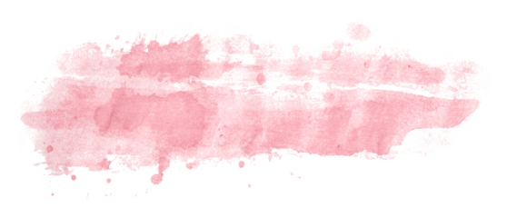 Pink watercolor background. Artistic hand paint. Isolated on transparent background.