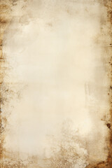The wallpaper of an old vintage paper with brown stain texture detail background for notebook, memo, graphic, and others. Generative AI.