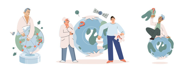 Earth care. Vector illustration. Saving Earth relies on conscious choices and responsible actions Supporting eco friendly initiatives contributes to greener world Our planet Earth is precious home