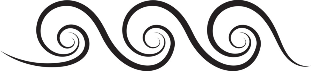 Sea icon wave illustration vector design. Ocean logo graphic element. Aqua symbol.