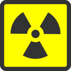 Fototapeta premium Radiation icon vector. Warning radioactive sign danger symbol.