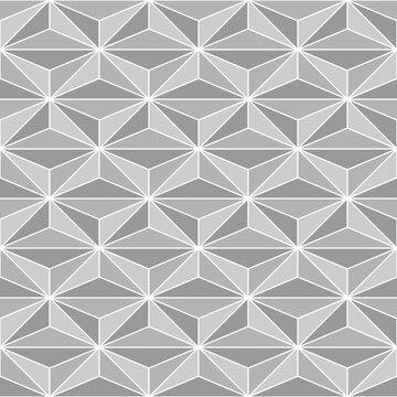 Seamless surface pattern design with asanoha ornament. Interlocking triangles background. Image with repeated triangular shapes. Geometric image. Ethnic japanese embroidery motif. Vector for print.