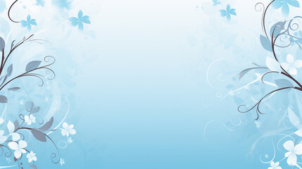 The floral background image is a mix of light blue and white that is easy on the eyes. There is space for entering text.