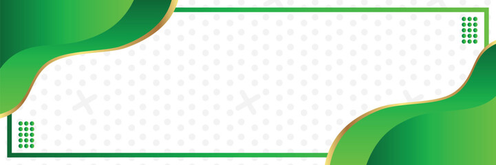 Banner Design Gradient Color Border with Striking Golden Outlines on White Background