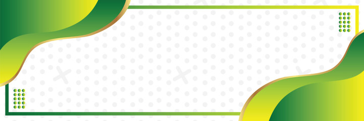 Banner Design Gradient Color Border with Striking Golden Outlines on White Background