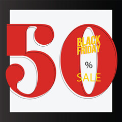  SALE BANNER Typography in Arabic calligraphy for sale, promotion, and discount banner or poster. Translation (Back Friday)