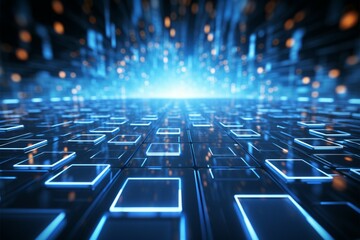 Obraz premium Blue Digtal Technology Background design business