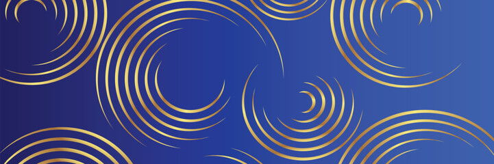 Gradient Color Banner Background with Golden Circle Design 