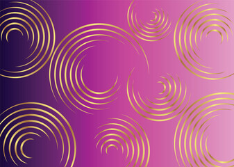 Fototapeta premium Gradient Color Background with Golden Circle Design 