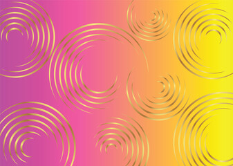Gradient Color Background with Golden Circle Design 