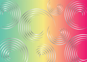 Gradient Color Background with Silver Circle Design 