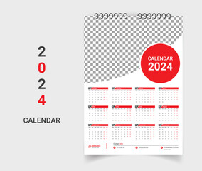 Creative wall calendar template design