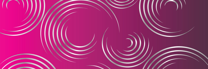 Gradient Color Banner Background with Silver Circle Design 