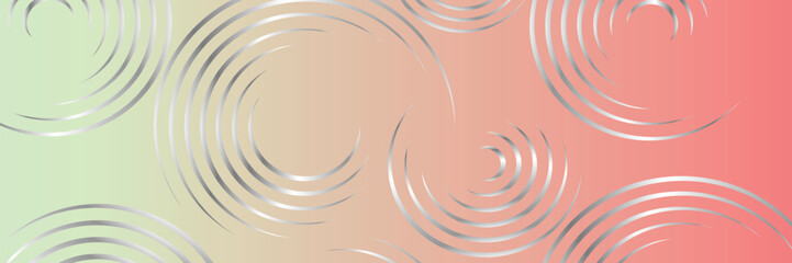 Gradient Color Banner Background with Silver Circle Design 