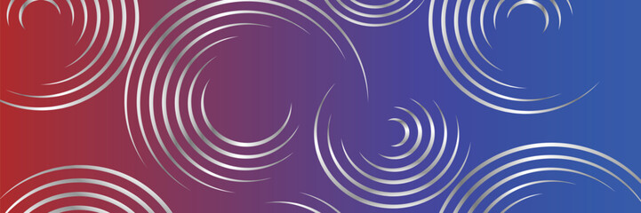 Gradient Color Banner Background with Silver Circle Design 