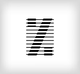 Percent sign logo icon design, vector illustration. Percent sign letter formed by a combination of lines. Creative flat design style.	