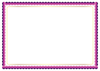 Border Design with Gradient Color Circle on White Background