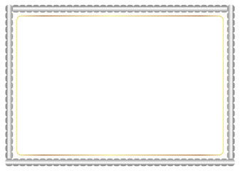 Border Design with Gradient Color Circle on White Background