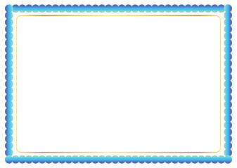 Border Design with Gradient Color Circle on White Background