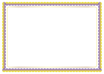 Border Design with Gradient Color Circle on White Background