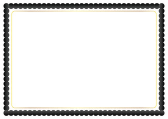 Border Design with Gradient Color Circle on White Background