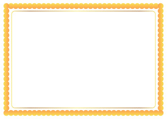 Border Design with Gradient Color Circle on White Background