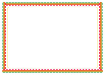 Border Design with Gradient Color Circle on White Background