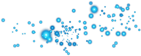 Powder dust light. Magic shining blue dust. Fine, shiny dust bokeh particles fall off lightly. Fantastic shimmer effect. Christmas background. PNG.