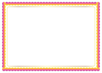 Border Design with Gradient Color Circle on White Background