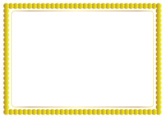 Border Design with Gradient Color Circle on White Background