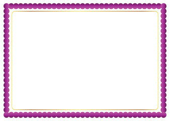 Fototapeta premium Border Design with Gradient Color Circle on White Background