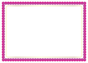 Border Design with Gradient Color Circle on White Background