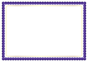 Border Design with Gradient Color Circle on White Background